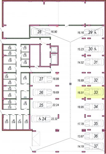 Машиноместа, 16.5 м²
