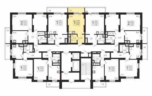 Студия, 25.1 м²