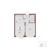 1-комнатная квартира 1 м²