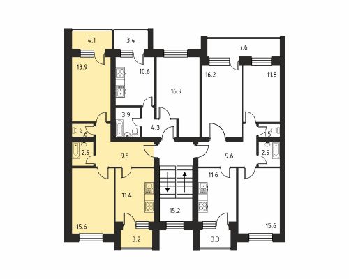 Многокомнатная, квартира, 106.5 м²
