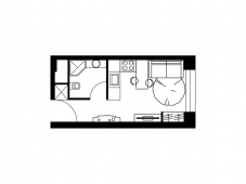1-комнатная квартира 19,3 м²