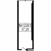 1-комнатная квартира 37,29 м²