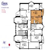 1-комнатная квартира 38,5 м²