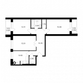 3-комнатная квартира 78,97 м²