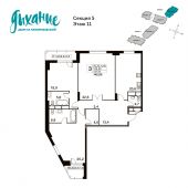 3-комнатная квартира 137,7 м²