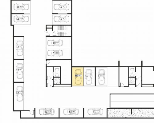 Машиноместа, 17 м²