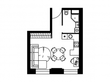 1-комнатная квартира 29,5 м²