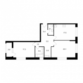 2-комнатная квартира 79,9 м²