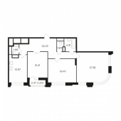 3-комнатная квартира 104,58 м²