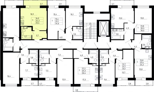 Студия, 24.3 м²