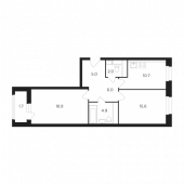 2-комнатная квартира 64,69 м²