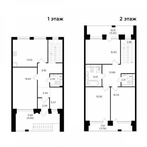 Многокомнатная, 145.95 м²