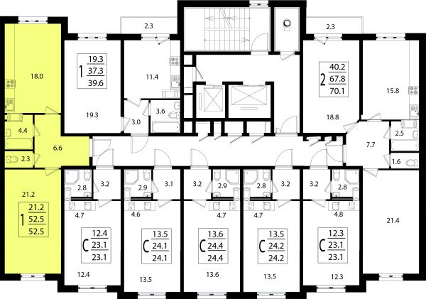 1 комната до 52.5