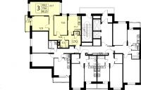 3-комнатная, квартира, 80.25 м²