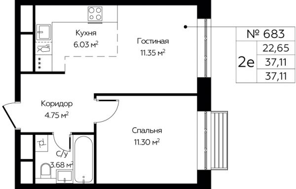 2 комнаты до 37.11