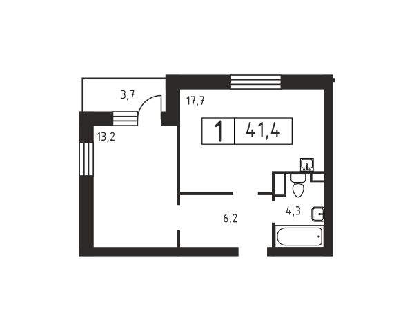 2 комнаты до 41.4