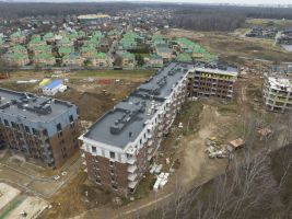 Корпус 6: кладка стен, фасадные работы