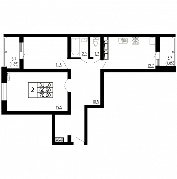Своб. план., 70.6 м²