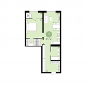 1-комнатная квартира 57,7 м²