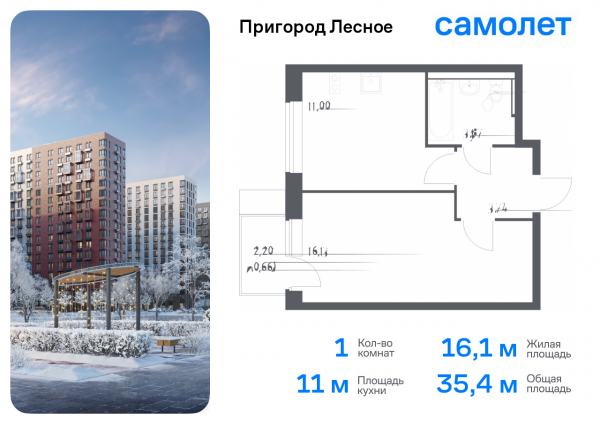 1 комната до 35.4