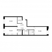 2-комнатная квартира 77,27 м²