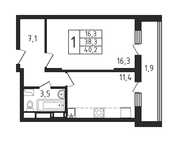 1 комната до 40.2