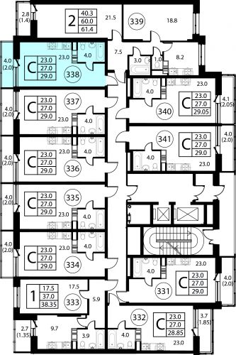 Студия, 29 м²