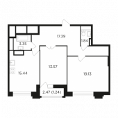 2-комнатная квартира 71,95 м²