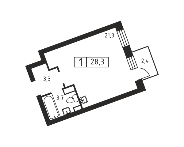 1 комната до 28.3