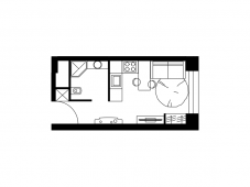 1-комнатная квартира 19,2 м²