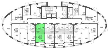 1-комнатная квартира 28,14 м²