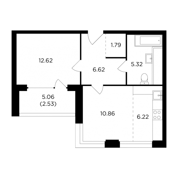 2 комнаты до 45.96