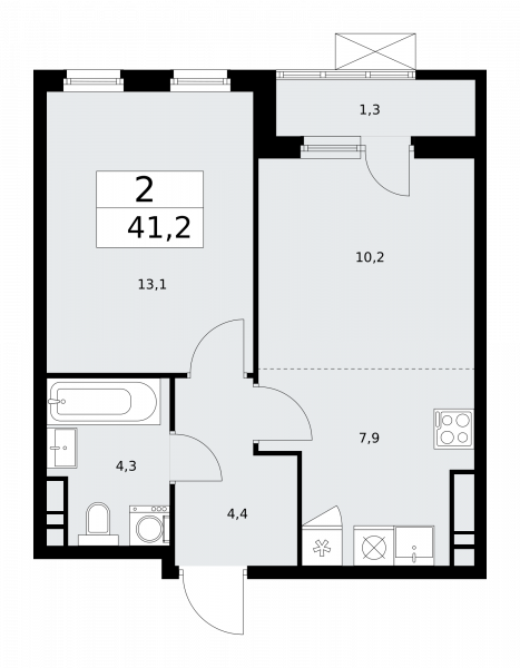 2 комнаты до 41.2