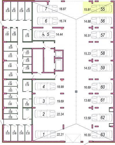 Машиноместа, 15.8 м²
