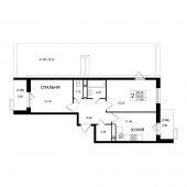 2-комнатная квартира 71,4 м²