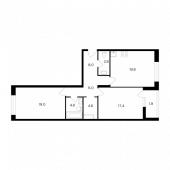 2-комнатная квартира 79,7 м²