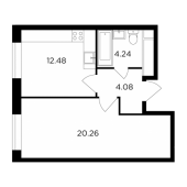 1-комнатная квартира 41,06 м²
