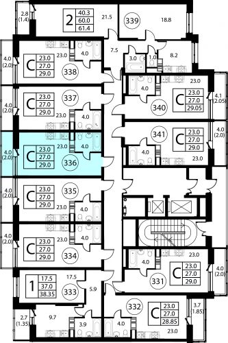 Студия, 29 м²