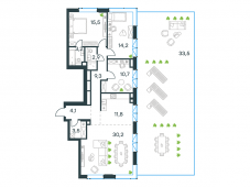 4-комнатная квартира 136,1 м²