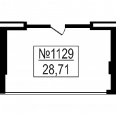 1-комнатная квартира 28,71 м²