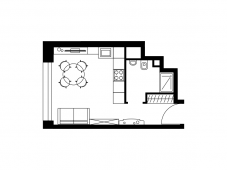 1-комнатная квартира 25,2 м²