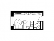 1-комнатная квартира 23,7 м²