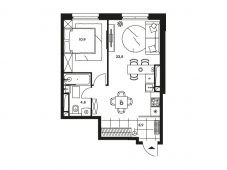 2-комнатная квартира 44,8 м²