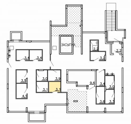 Кладовки, 3.1 м²