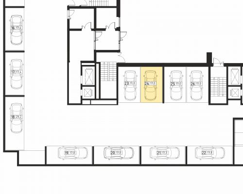 Машиноместа, 17 м²