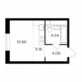 1-комнатная квартира 24,45 м²