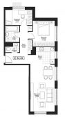 3-комнатная квартира 64,82 м²