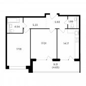 2-комнатная квартира 70,7 м²