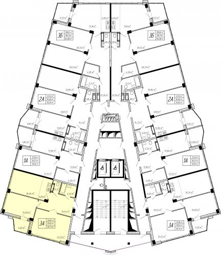 3-комнатная, квартира, 81.2 м²