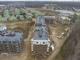 Корпус 6: кладка стен, фасадные работы